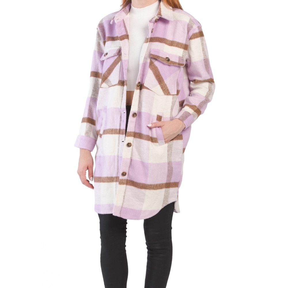 NWT BlankNYC Long Plaid Shacket